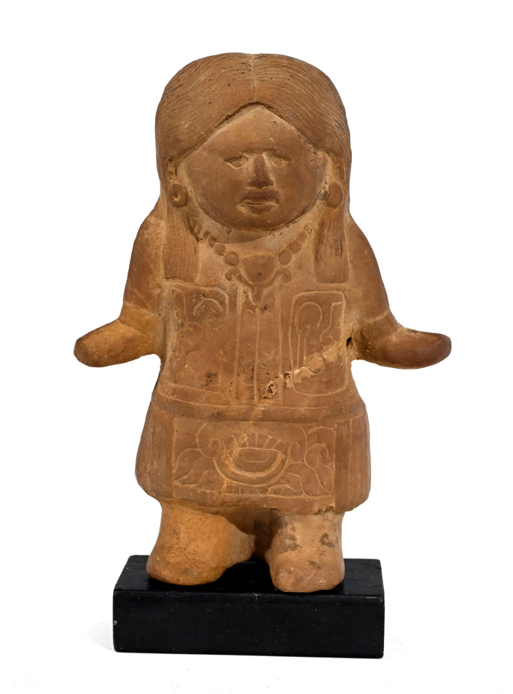 Veracruz Nopiloa Molded Pottery Rattle Figure