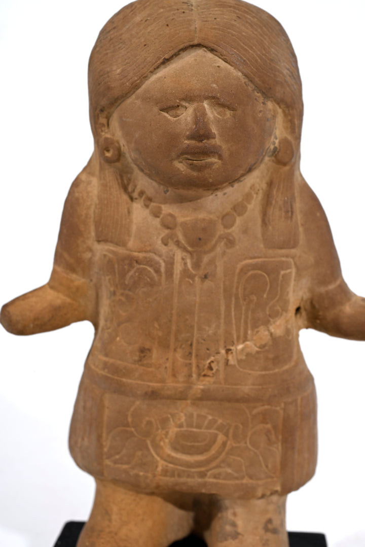 Veracruz Nopiloa Molded Pottery Rattle Figure