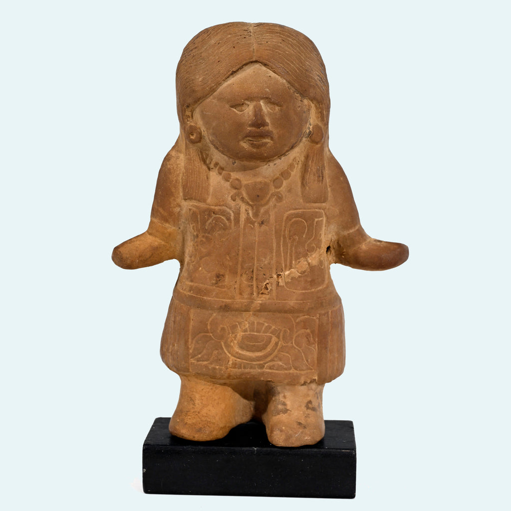 Veracruz Nopiloa Molded Pottery Rattle Figure
