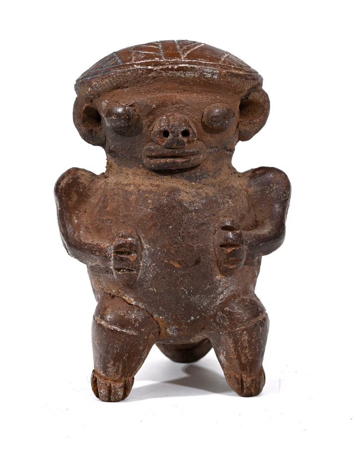 Pre-Columbian Costa Rican Pottery Ocarina (Whistle Figure)