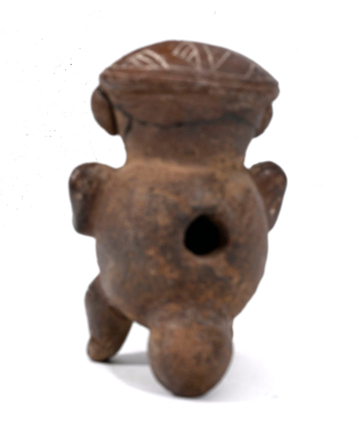 Pre-Columbian Costa Rican Pottery Ocarina (Whistle Figure)