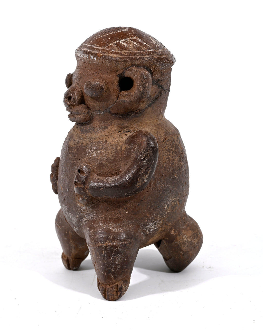 Pre-Columbian Costa Rican Pottery Ocarina (Whistle Figure)