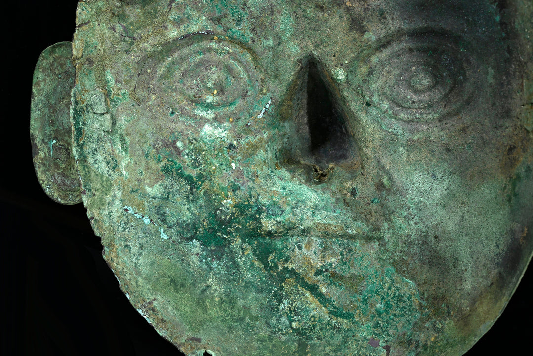 Moche Copper Bronze Ceremonial Mask
