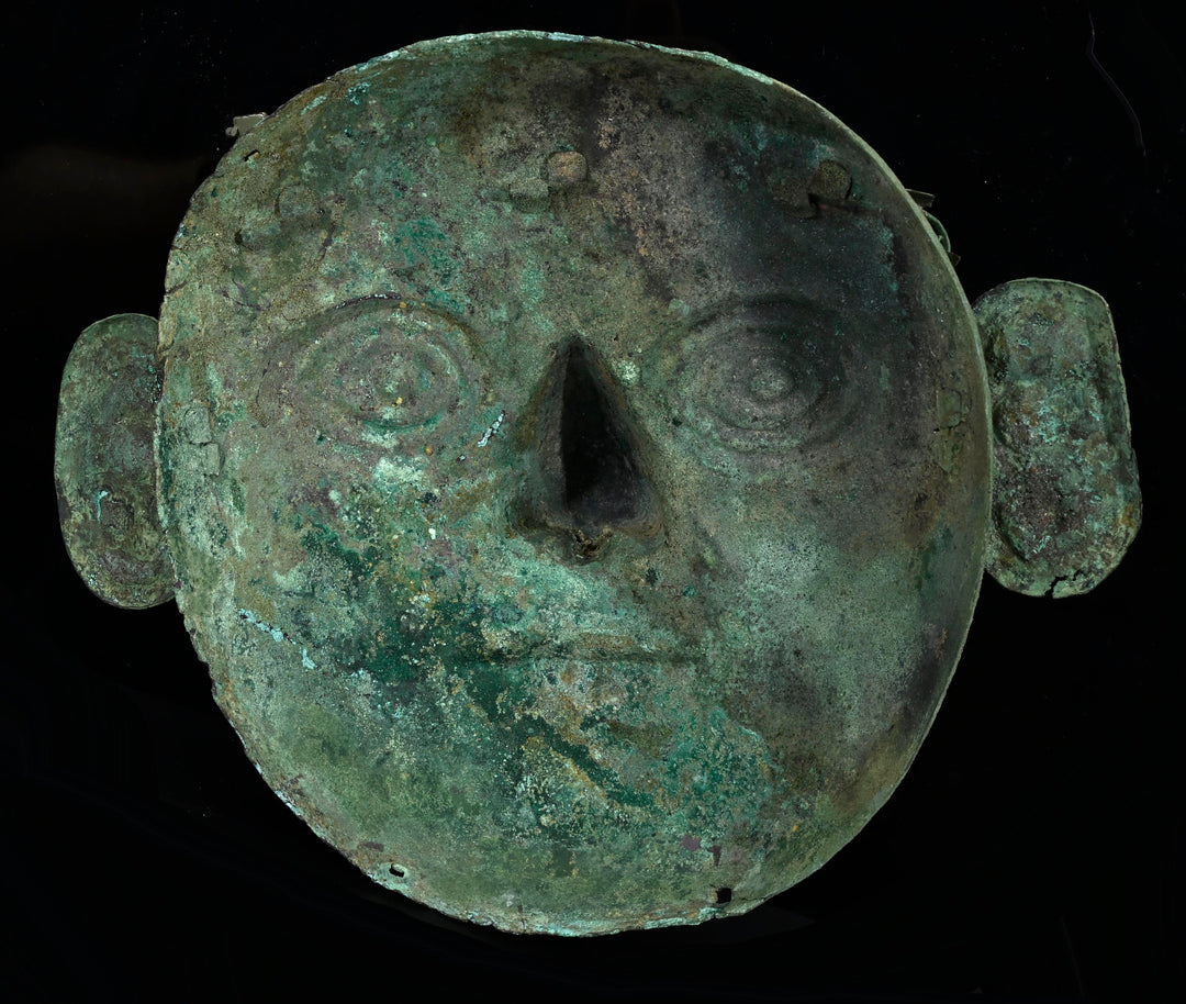 Moche Copper Bronze Ceremonial Mask