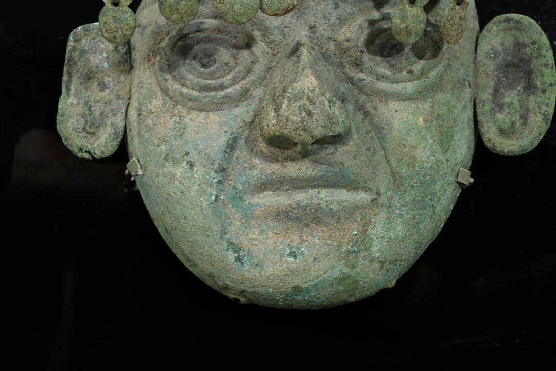 Moche Copper Bronze Ceremonial Mask