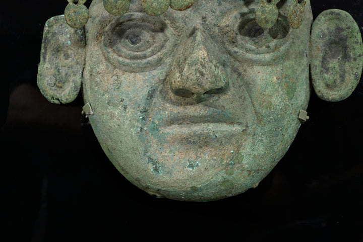 Moche Copper Bronze Ceremonial Mask