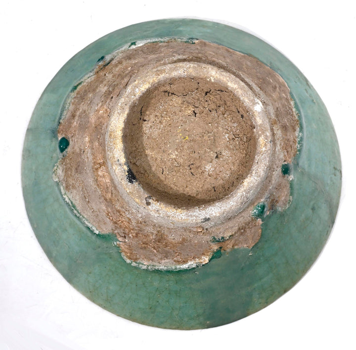 Kashan Turquoise-Glazed Bowl with Black Decoration