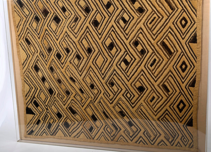 Kuba Raffia Cut-Pile "Kasai Velvet" Textile Panel