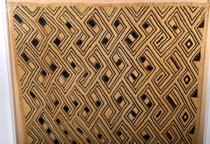Kuba Raffia Cut-Pile "Kasai Velvet" Textile Panel