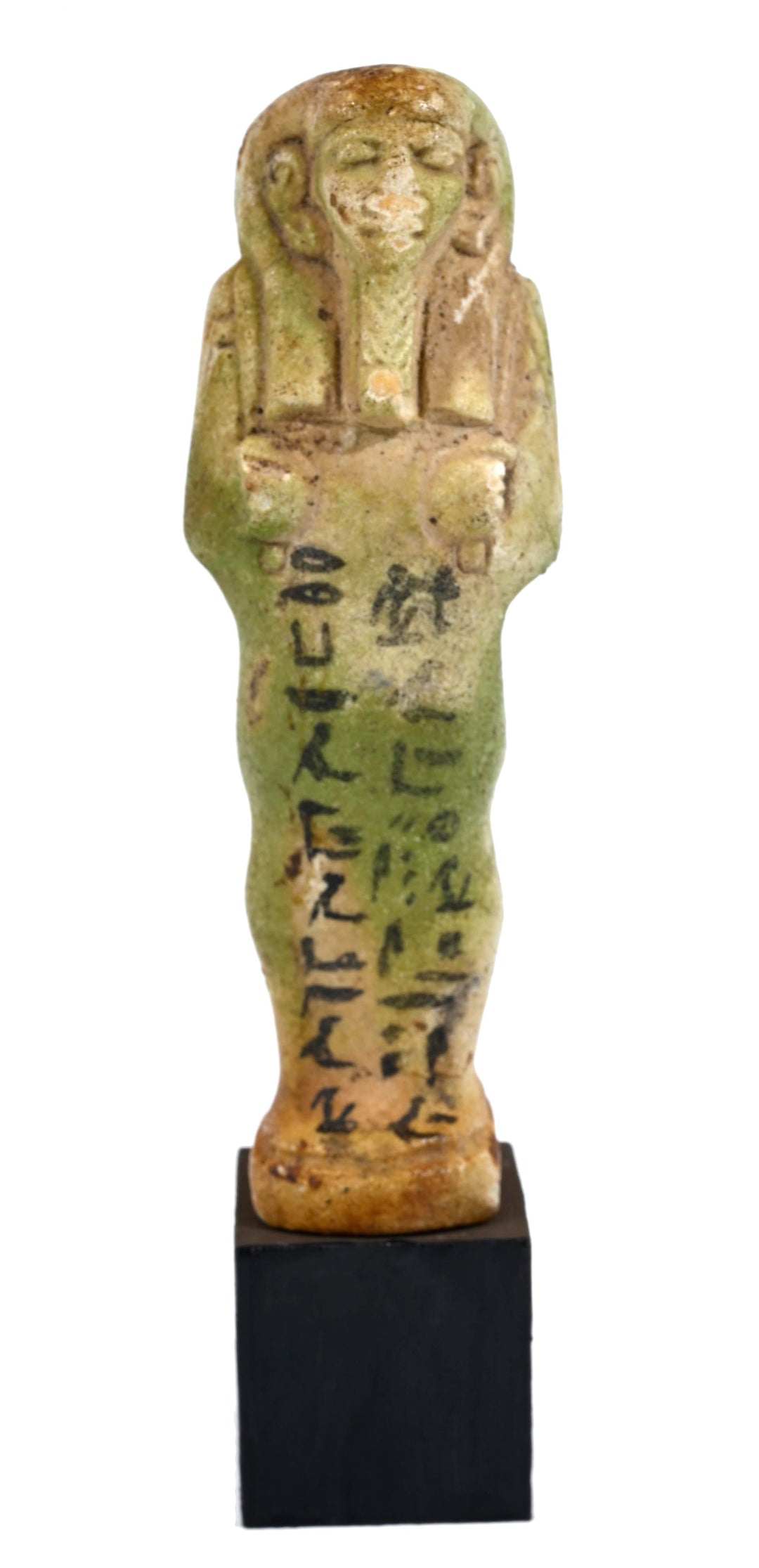 Egyptian Faience Inscribed Servant Figure Ushabti