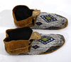 Pair Cheyenne Beaded Hide Moccasins