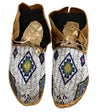 Pair Cheyenne Beaded Hide Moccasins