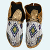 Pair Cheyenne Beaded Hide Moccasins