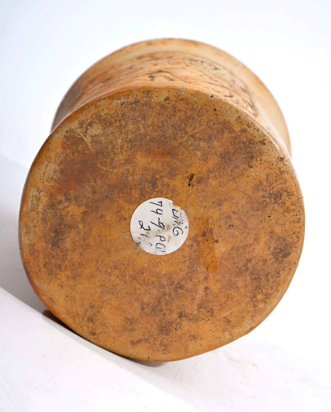 Maya Pottery Incised Ritual Cylinder Vessel