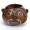 Nazca polychrome feline effigy bowl, front view, south coast Peru ca. 100–450 CE