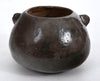Nazca polychrome effigy bowl, base view with burnished surface