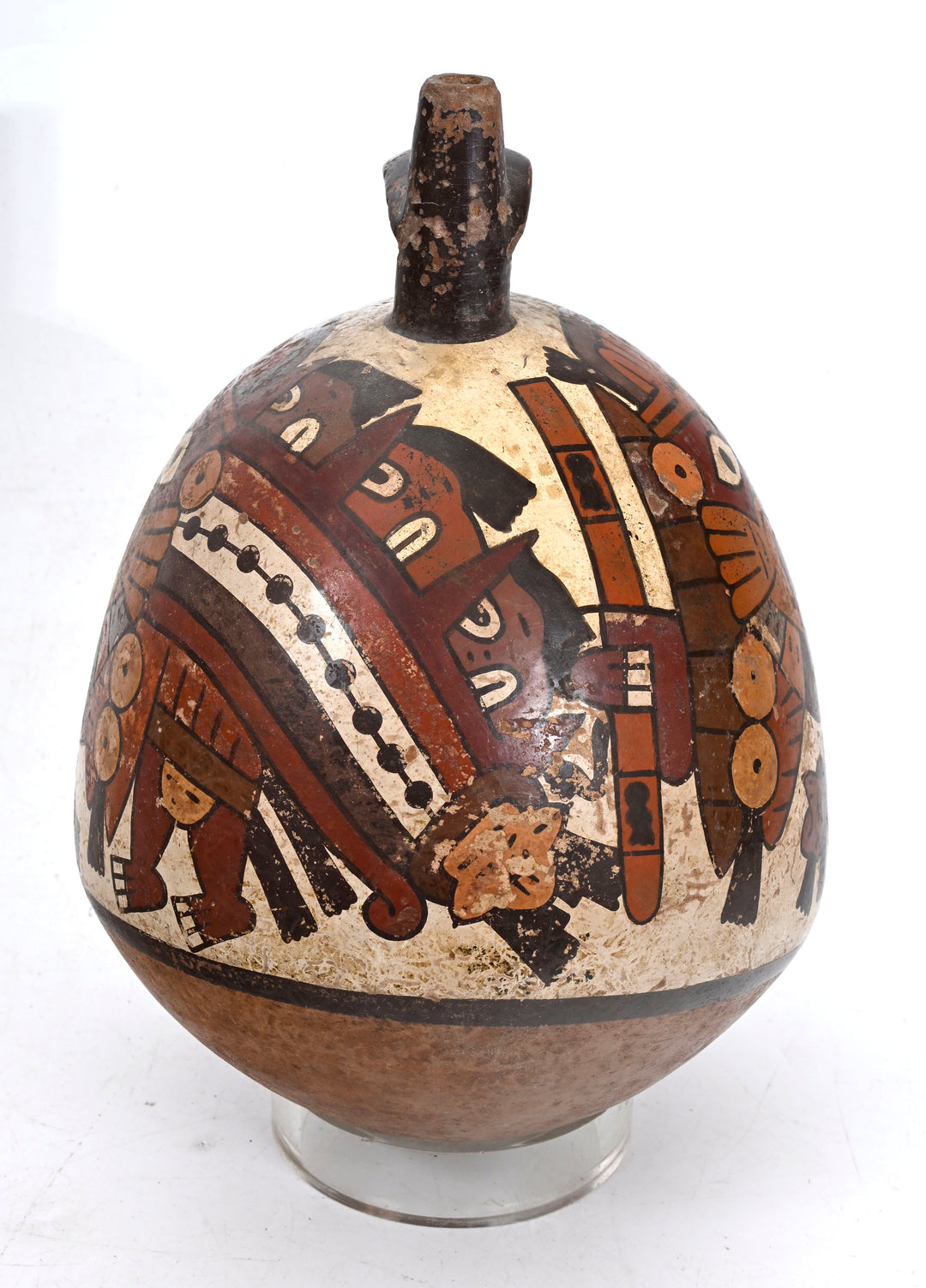 Nazca (Nasca) Polychrome Pottery Globular Vessel