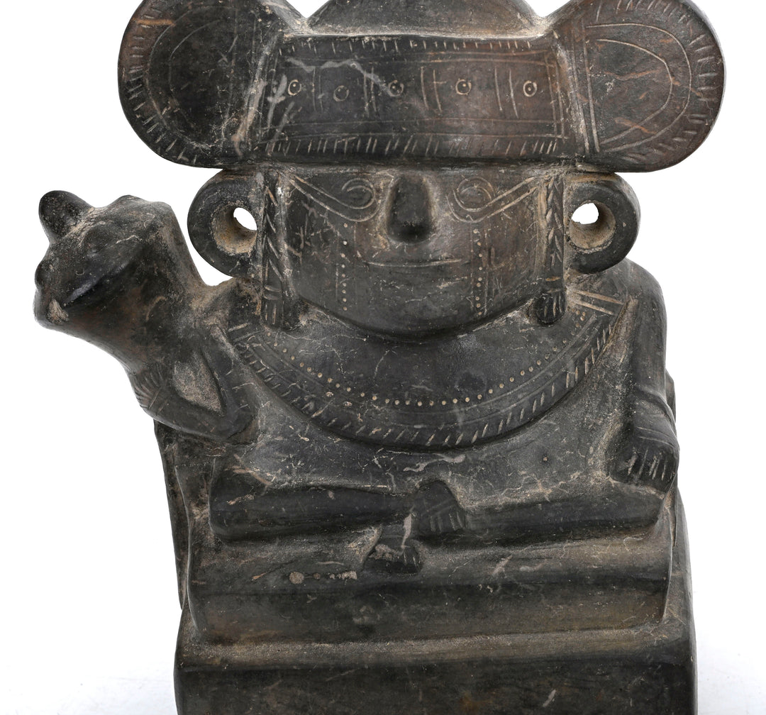 Lambayeque (Sicán) &nbsp;Seated Lord Blackware Vessel