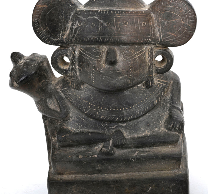 Lambayeque (Sicán) &nbsp;Seated Lord Blackware Vessel