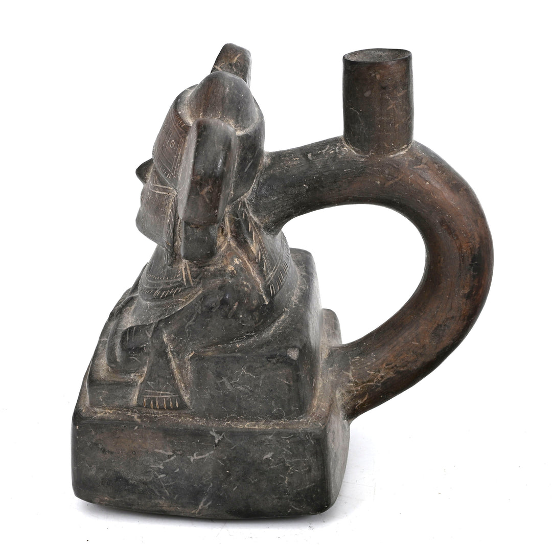 Lambayeque (Sicán) &nbsp;Seated Lord Blackware Vessel
