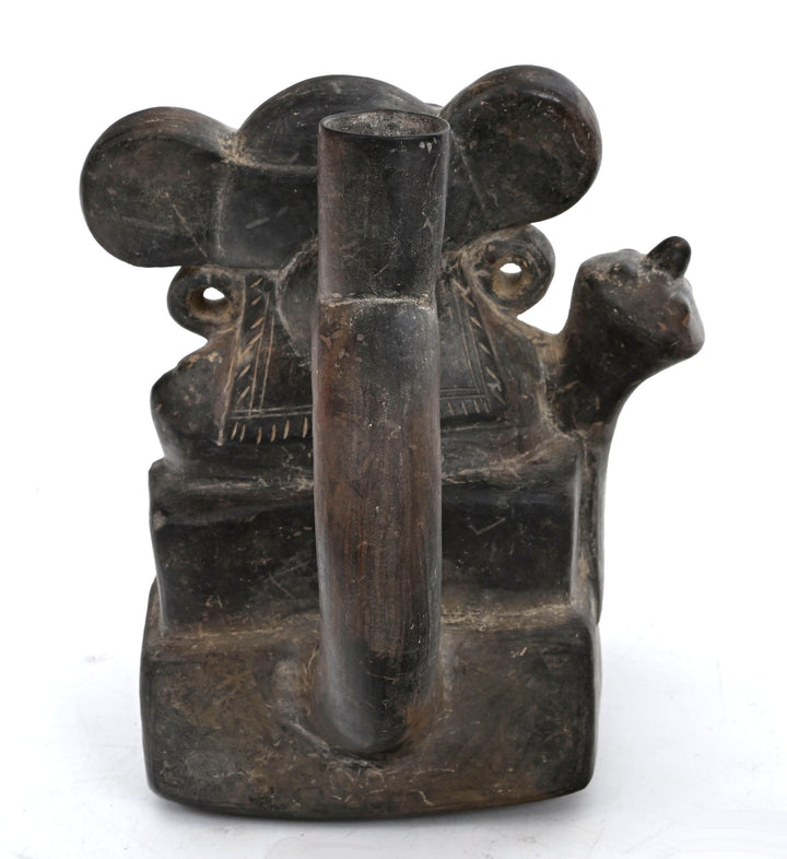 Lambayeque (Sicán) &nbsp;Seated Lord Blackware Vessel
