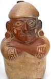 Moche (Mochica) Pottery Bi-chrome Figural Stirrup Vessel