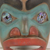 Tlingit Carved and Painted Wood Bear Mask with Abalone Inlay