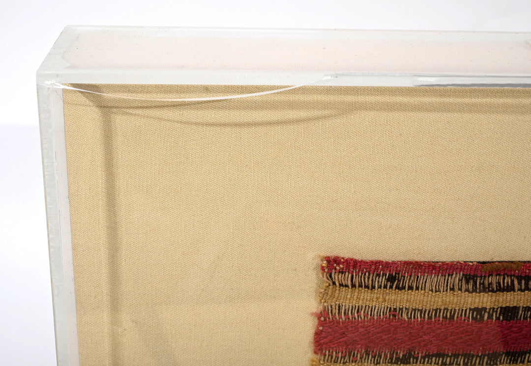 Chimu Textile Panel with Checkerboard of Stylized Avian