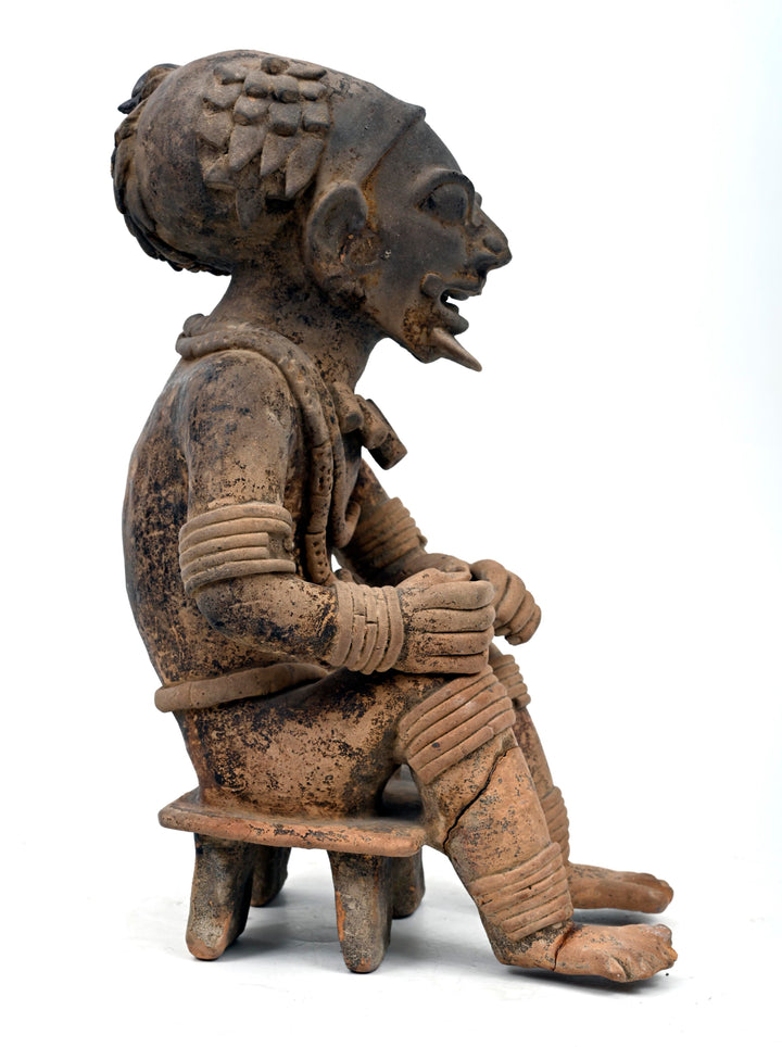 Jamacoaque Pottery Shaman Figure Seated on a Bench