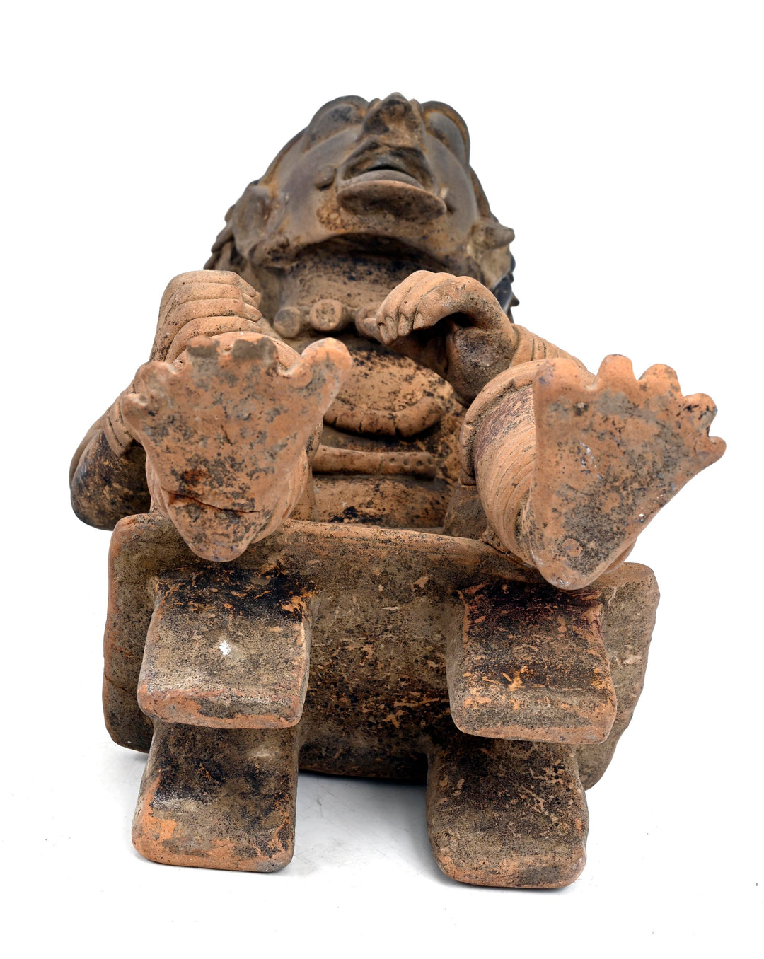 Jamacoaque Pottery Shaman Figure Seated on a Bench
