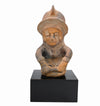 Bahía Pottery Seated Male with Crested Helmet