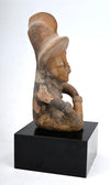 Bahía Pottery Seated Male with Crested Helmet