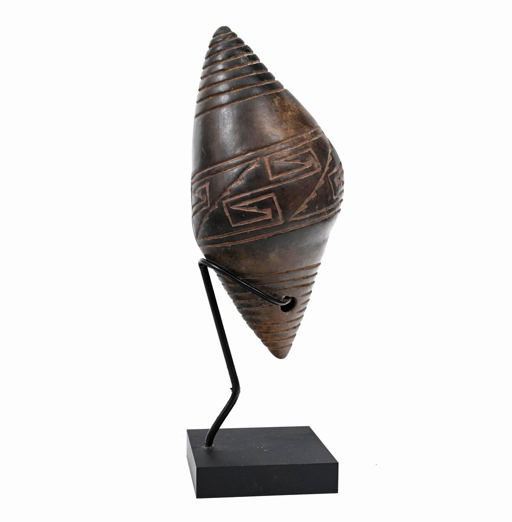 Nariño or Carchi Pottery Sea Shell Ocarina