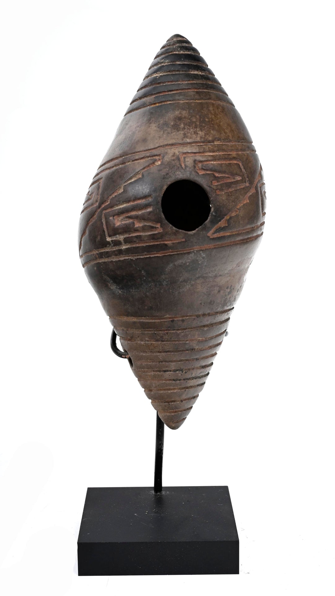 Nariño or Carchi Pottery Sea Shell Ocarina