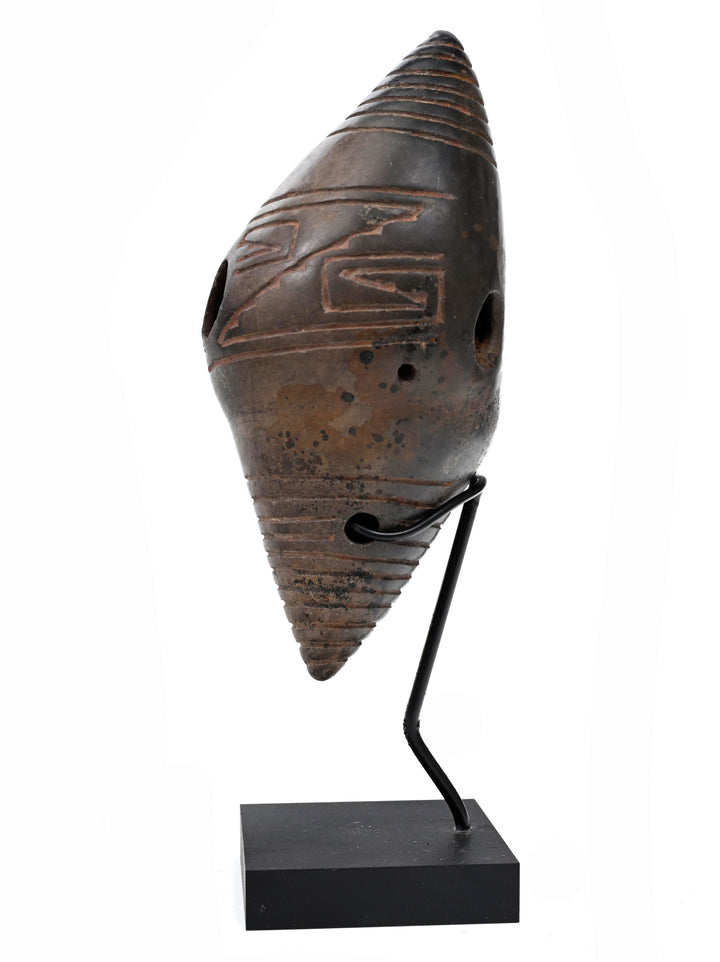 Nariño or Carchi Pottery Sea Shell Ocarina