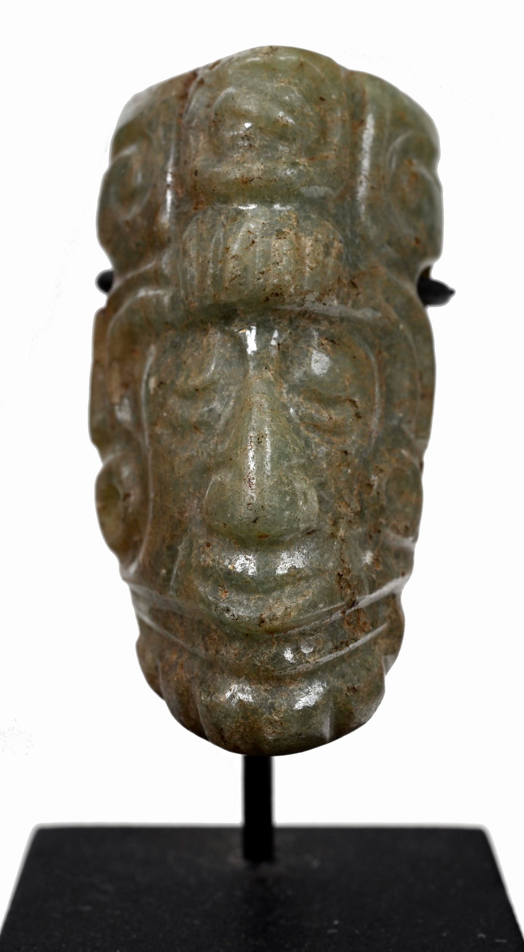 Maya Jade Face Pendant of Maize God