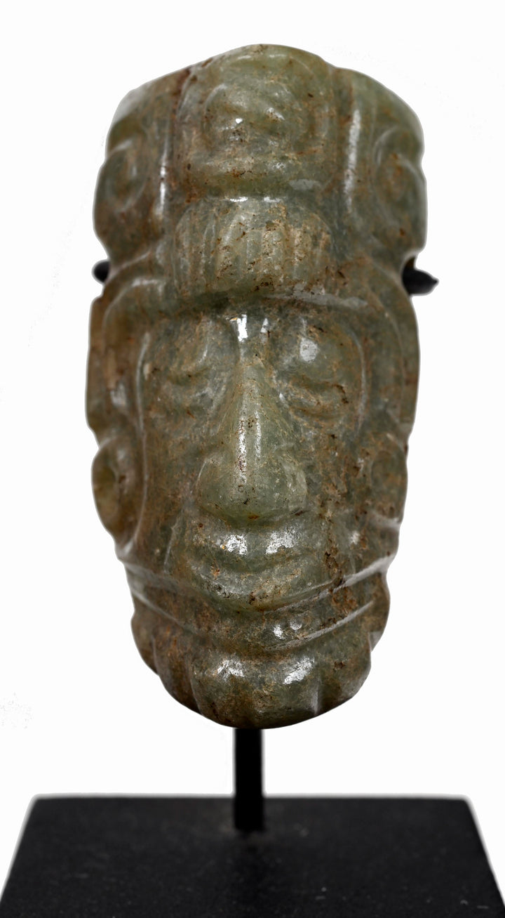 Maya Jade Face Pendant of Maize God