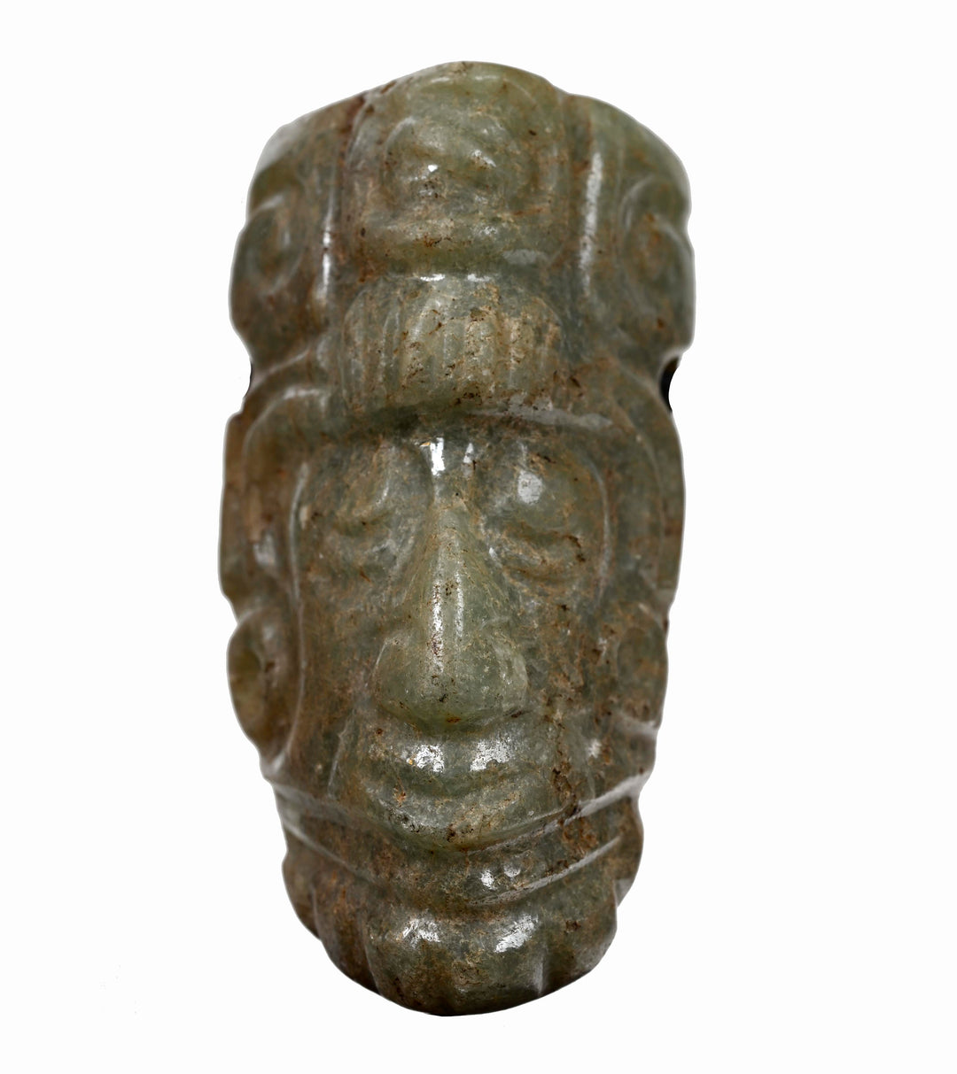 Maya Jade Face Pendant of Maize God