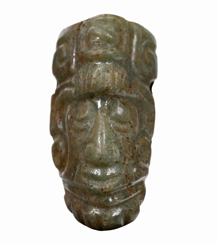 Maya Jade Face Pendant of Maize God