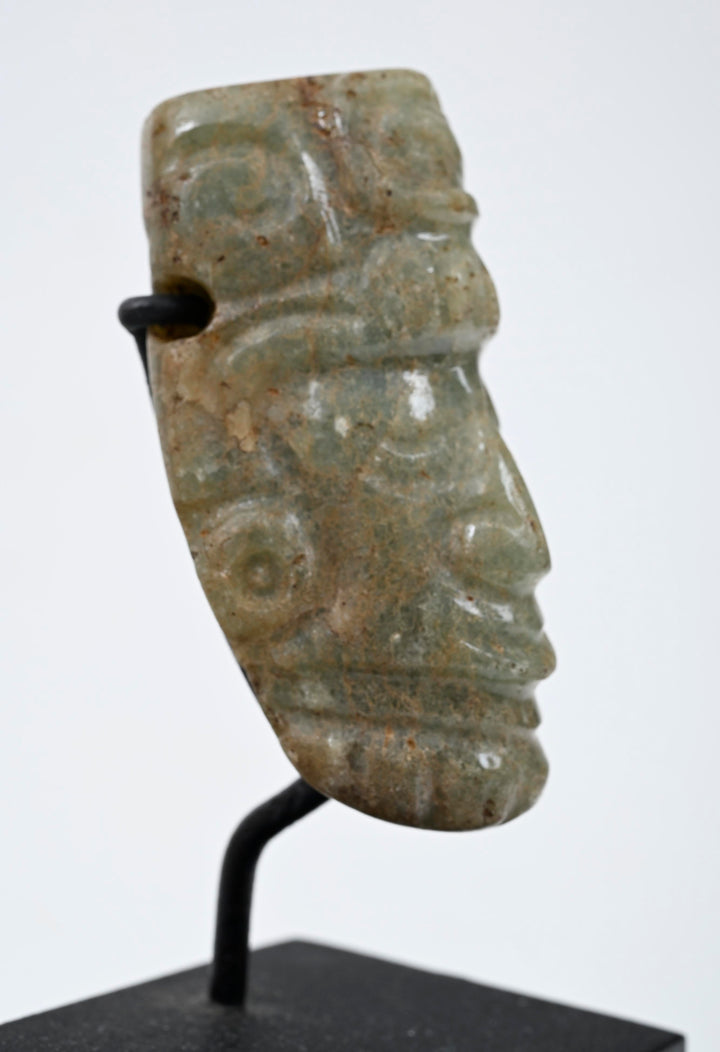 Maya Jade Face Pendant of Maize God