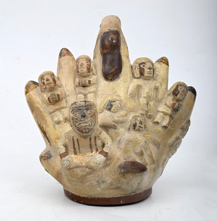 Moche Mountain Sacrifice Scene Stirrup-Spout Vessel
