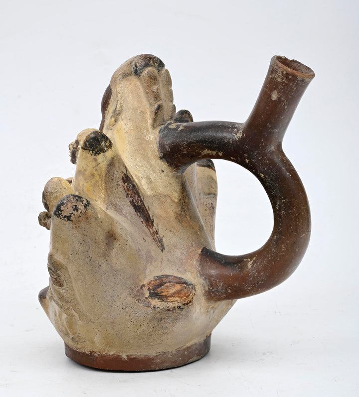 Moche Mountain Sacrifice Scene Stirrup-Spout Vessel