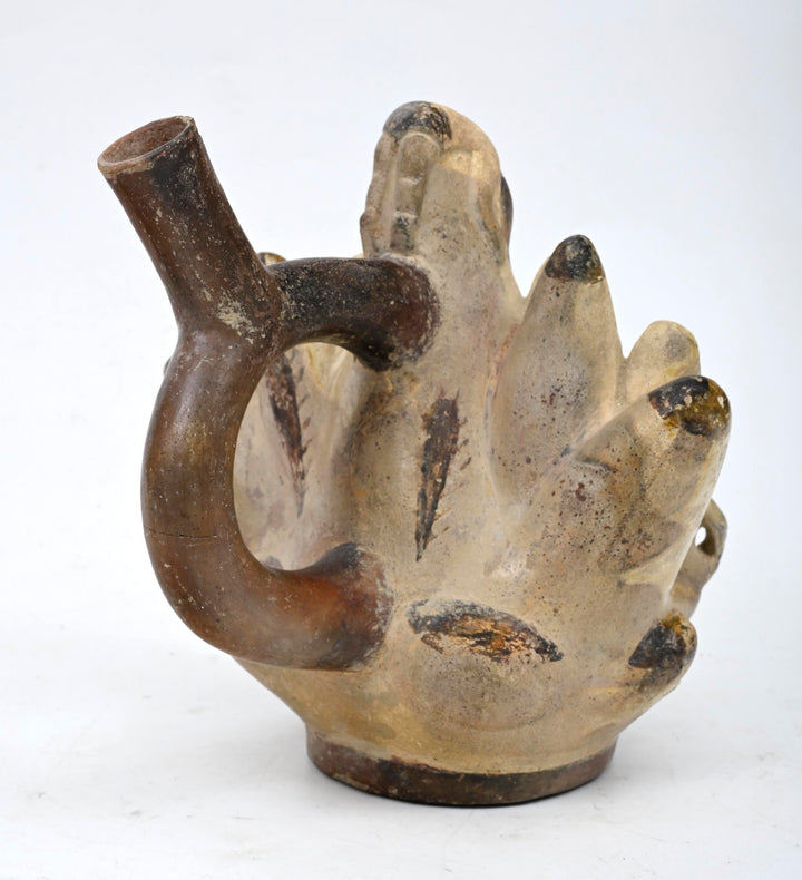 Moche Mountain Sacrifice Scene Stirrup-Spout Vessel