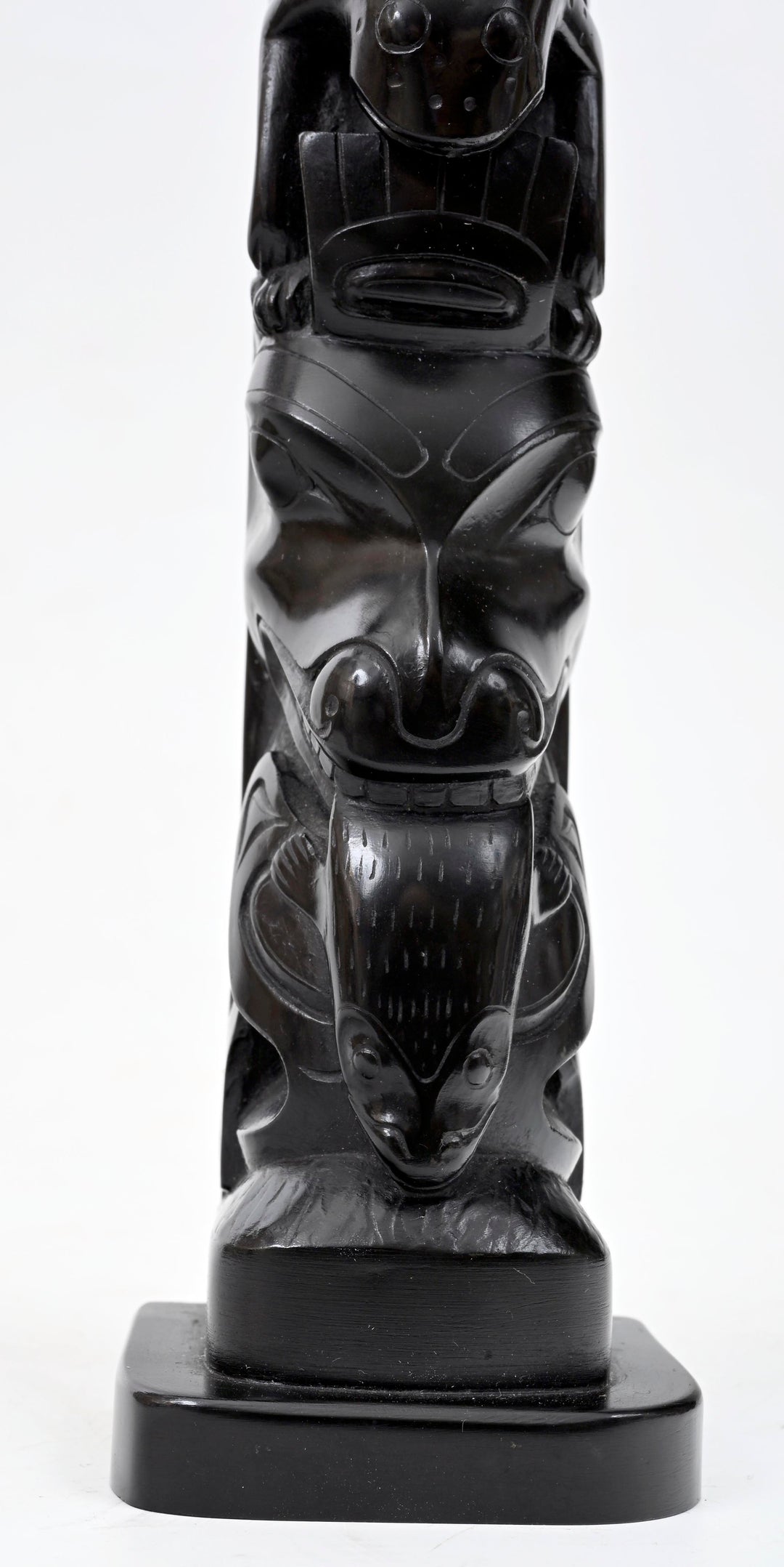 Haida Argillite Model Totem Pole