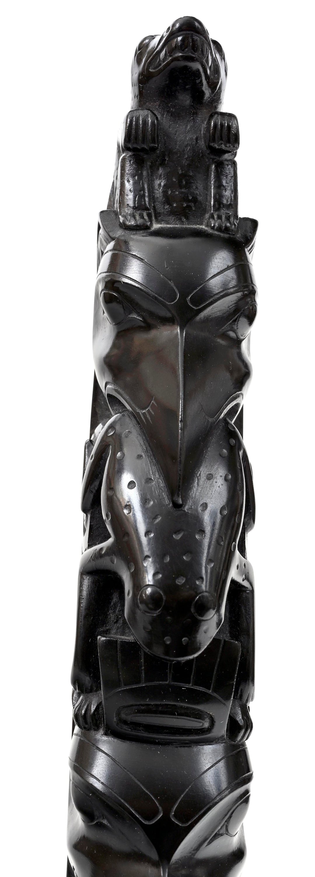 Haida Argillite Model Totem Pole