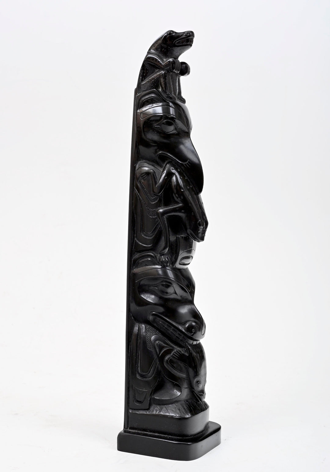 Haida Argillite Model Totem Pole