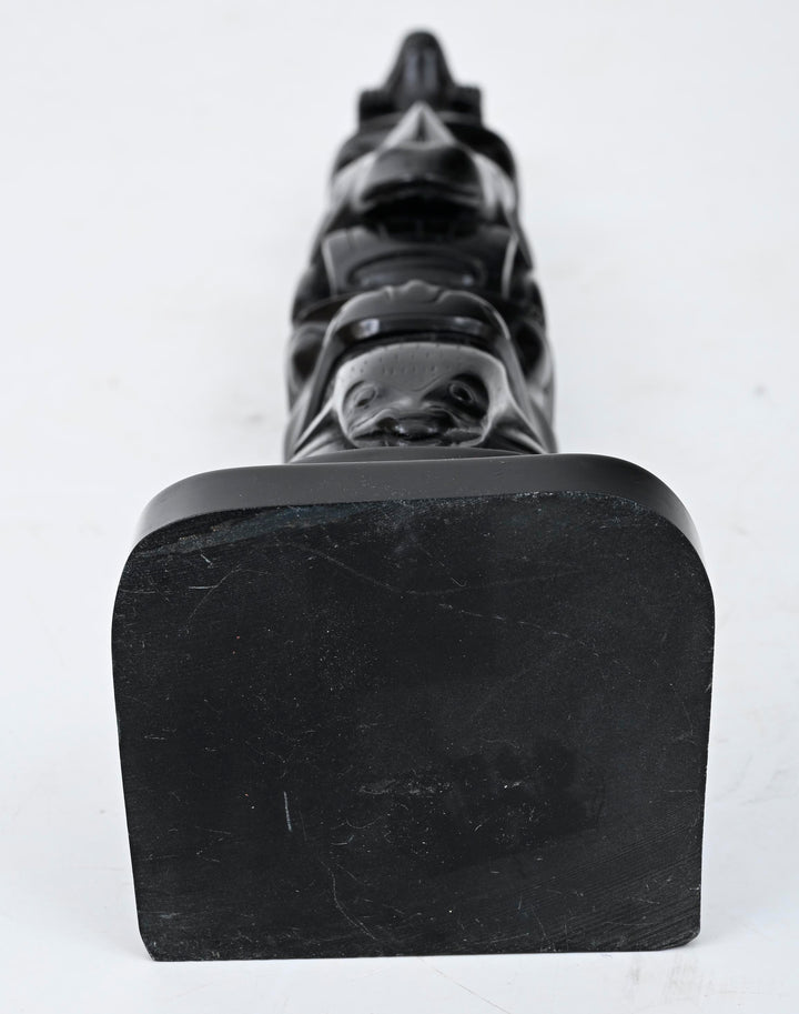 Haida Argillite Model Totem Pole