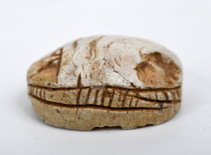 Egyptian Tan Steatite Scarab for Protection