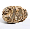 Egyptian Tan Steatite Inscribed Scarab for Protection