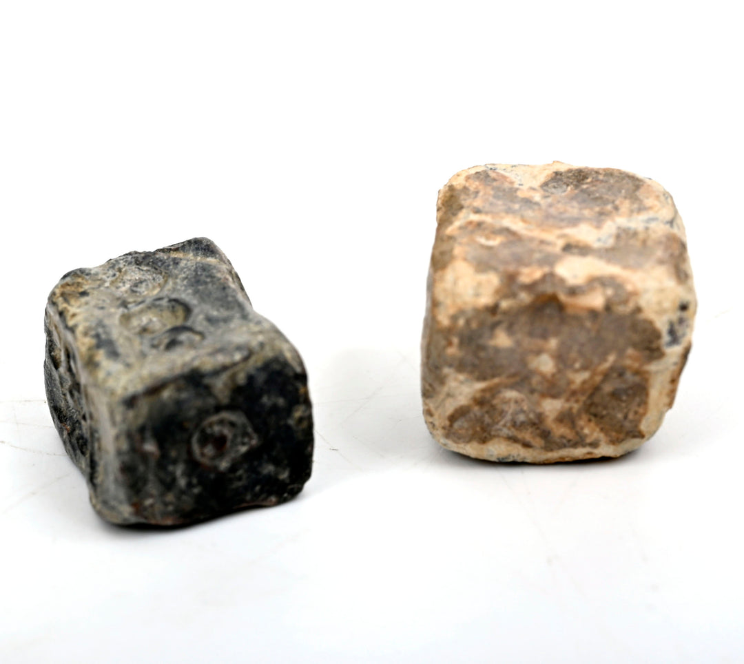 Pair of Ancient Roman Lead Gaming Dice